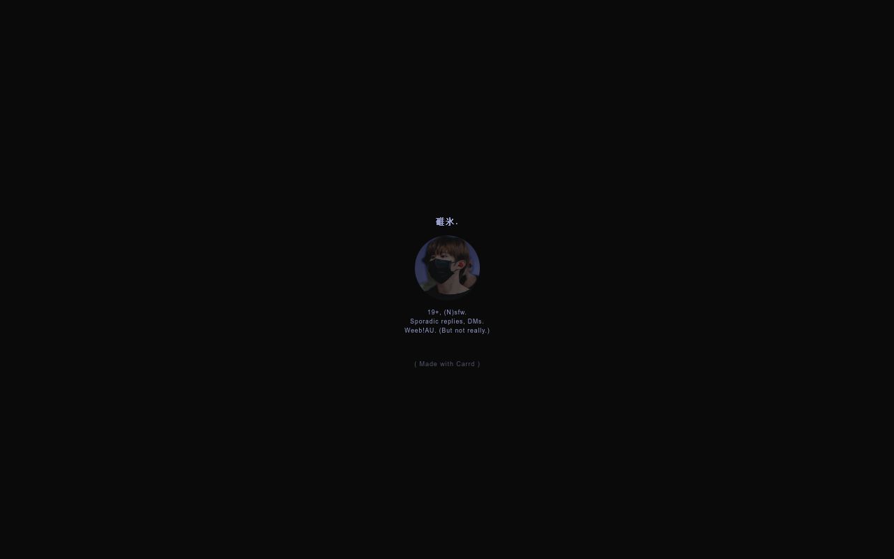Carrd profile picture for @hungover